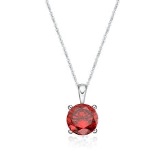 Sterling Silver January Birthstone Pendant & Chain