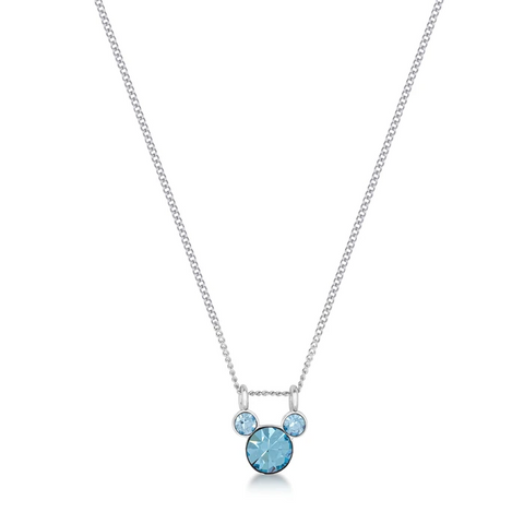 Disney Mickey Mouse MARCH Birthstone Necklace